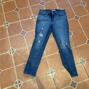 Levi's Women's Blue Distressed Skinny Jeans